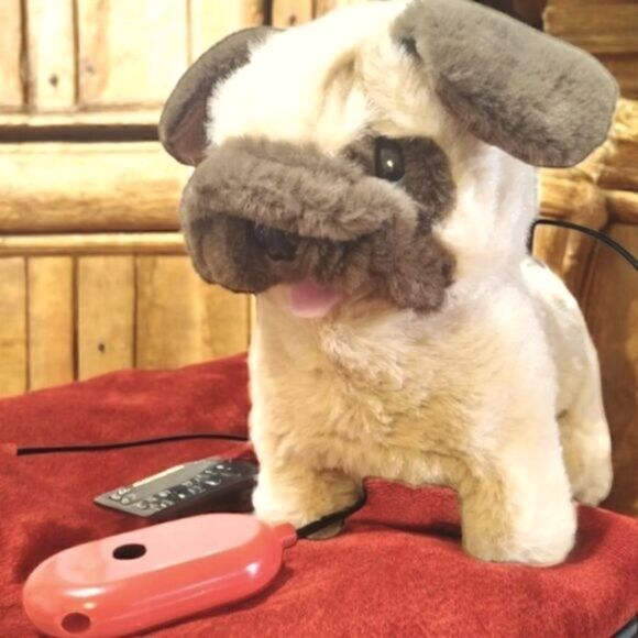REMOTE CONTROL  Cutest BATTERY OPERATED TOY  fluffy PUPPY - Picture 1 of 11
